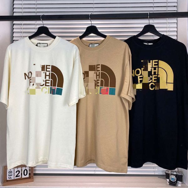 

family 2021ss summer g new t f letter joint printing screen red same men's and women's casual short sleeve t, White