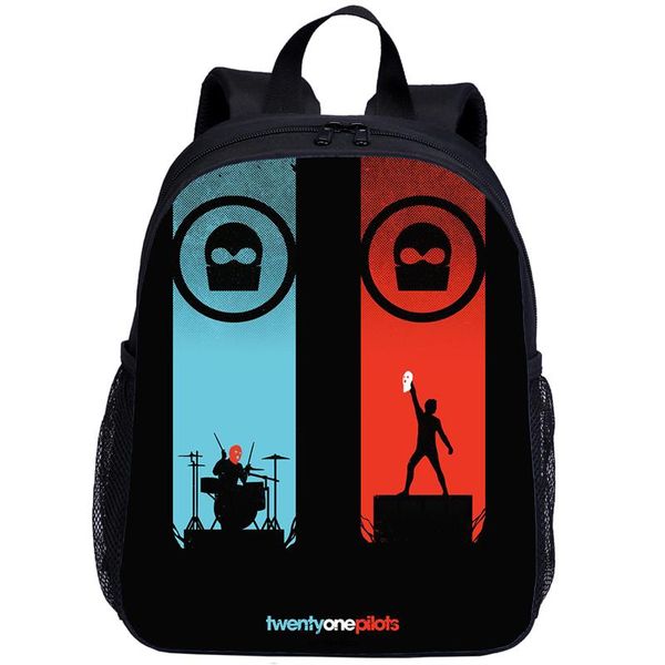 

backpack small kids boys girls twenty one pilots 3d printing school bags kindergarten bookbag casual daypacks mochila escolar