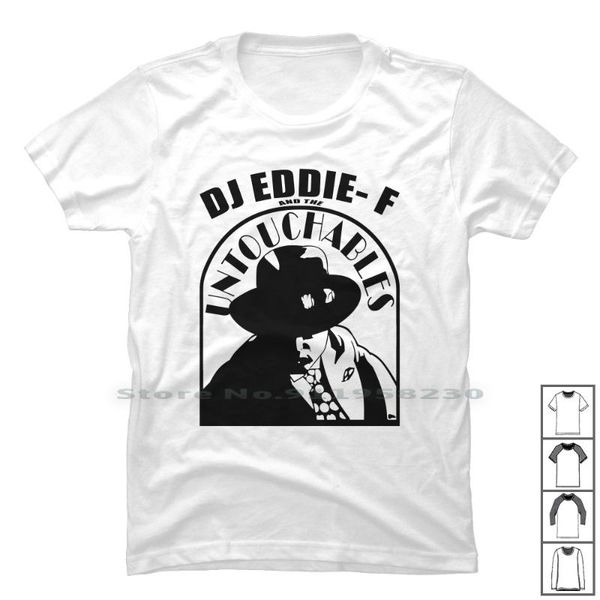 

men's t-shirts dj f untouchables t shirt 100% cotton touch ouch die to, White;black