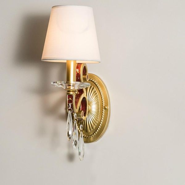 

wall lamp bedside bedroom american crystal light luxury creative simple modern aisle living room lb031808