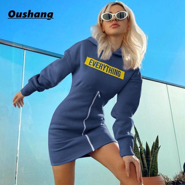 

women fleece mini wrap hoodies dress winter party print letter black long sleeve bodycon oushang femme robe casual dresses, Black;gray