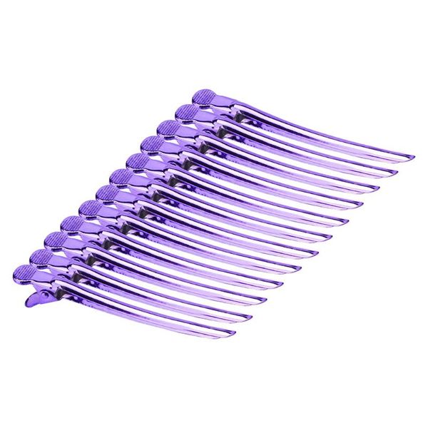

hair clips & barrettes 12pcs stainless salon steel styling metal hairdressing duck clamps mouth beauty tools professional, Golden;silver