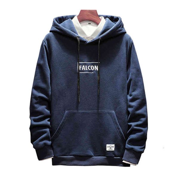 

hoodies arrival fleece hooded fashion solid cotton none hip hop loose long sleeve casual embroidery hoodies men, Black