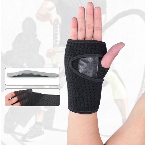 

wrist support 1 piece outdoor sports sprain arthritis bandage orthopedic hand brace finger splint carpal tunnel syndrome, Black;red