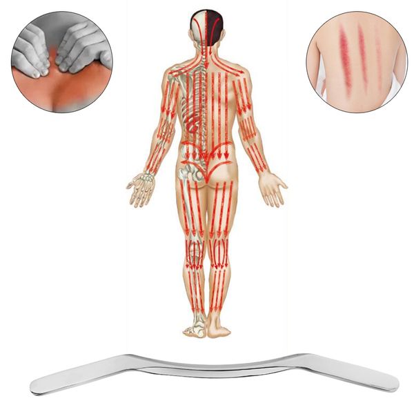 

medical grade stainless steel gua sha massage tool soft tissue therapy used - myofascial release tools reduce neck and muscle