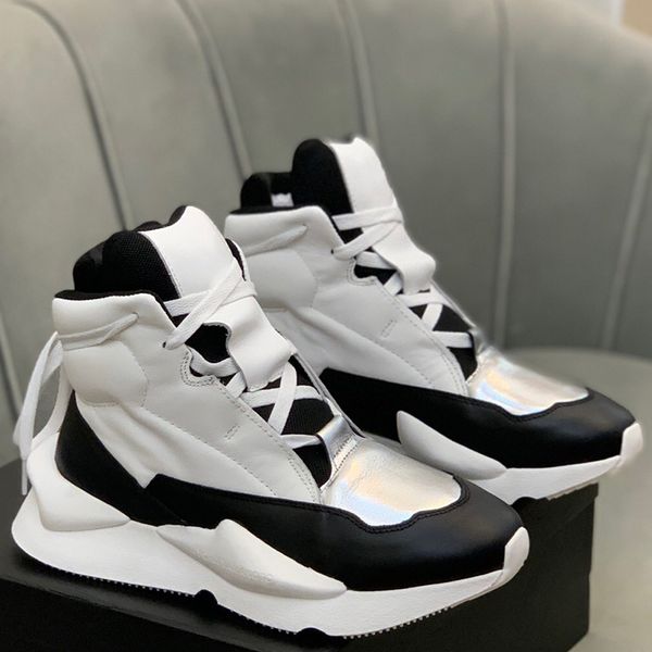 

high-sports shoes men and women designer sneakers lace-up platform fashion trend casual everyday couple shoe black and white comfortable non