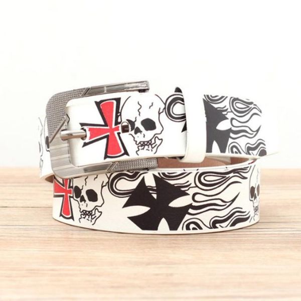 

belts 2021 pin buckle belt youth students baita fashion alloy goth, Black;brown