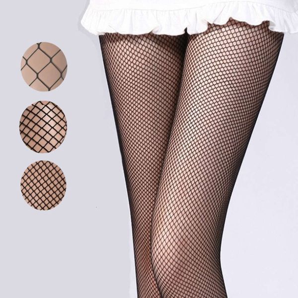 

female mesh fishnet bottom pantyhose silk stockings, Black;white