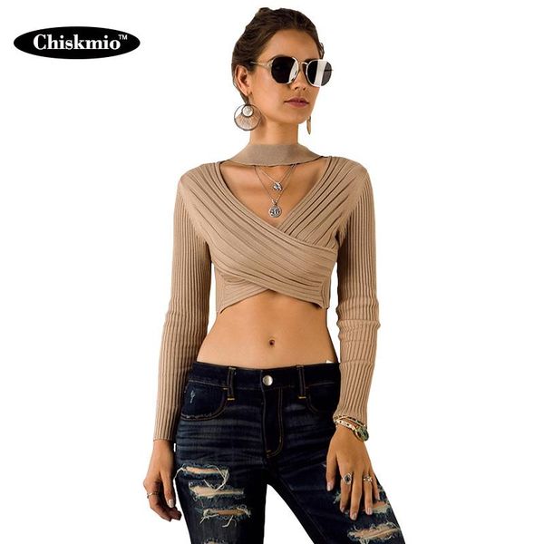 

women's sweaters hollow criss-cross short sweater women knitted long sleeve slim pullover streetwear clothing autumn, White;black