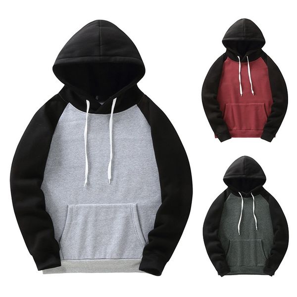 

2021 new arrival men's full length sleeve pullovers hoodie, Black