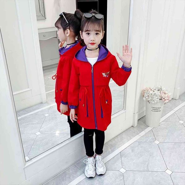 

spring fall baby girls exquisite embroidery trench windbreaker jackets kids outerwear autumn winter warm children clothes, Camo