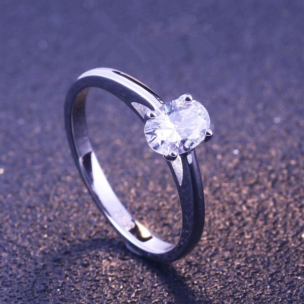 

wedding rings tl-233 s925 sterling silver ring female special egg shape brilliant as natural women engagement white gold finger jewelry, Slivery;golden