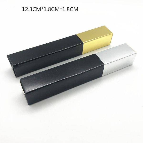 100/200 pz 123*18*18 MM Lip Gloss Scatole per Imballaggio di Carta Rossetto Profumo Scatole per Imballaggio Contenitori Rossetto Imballaggio cassa di carta