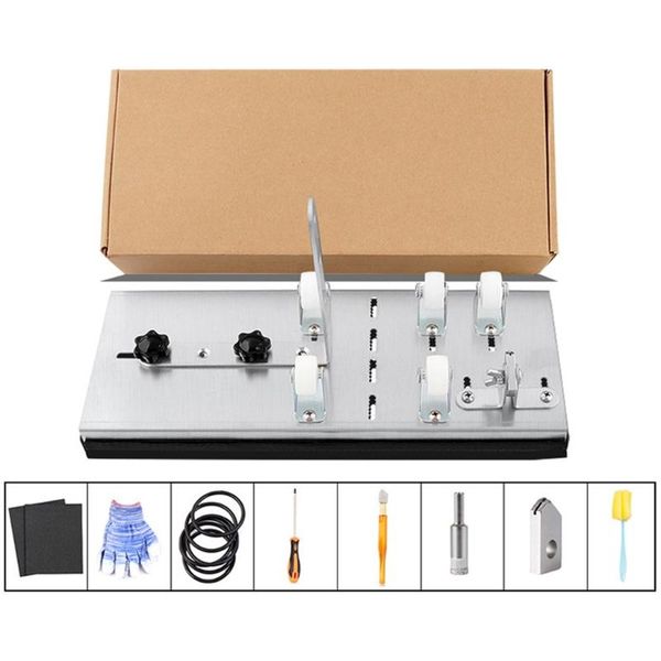 

professional hand tool sets 5 wheel glass bottle cutter stainless steel cutting wine beer whiskey gloves rubber ring sanding paper accessori