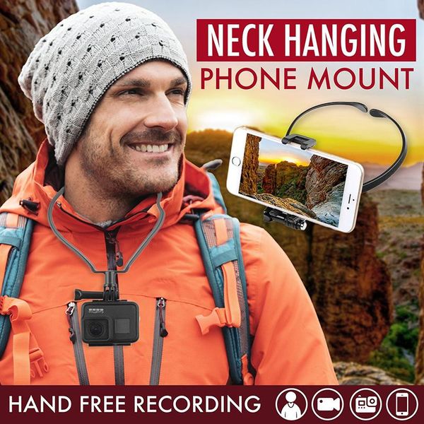 

cell phone mounts & holders neck stand holder multiple functions flexible lazy bracket for smart sport camera stands necklace