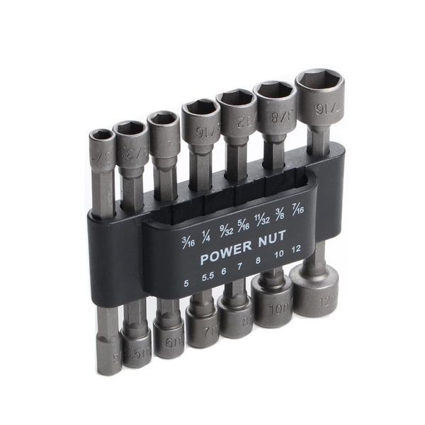 

hand tools 14 in 1 1/4" multi-function pneumatic sleeve head set power nut driver hexagonal shank screwdriver tool