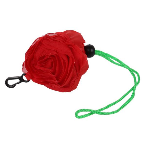

chopsticks green leaves rose foldable red shopping bag handbag