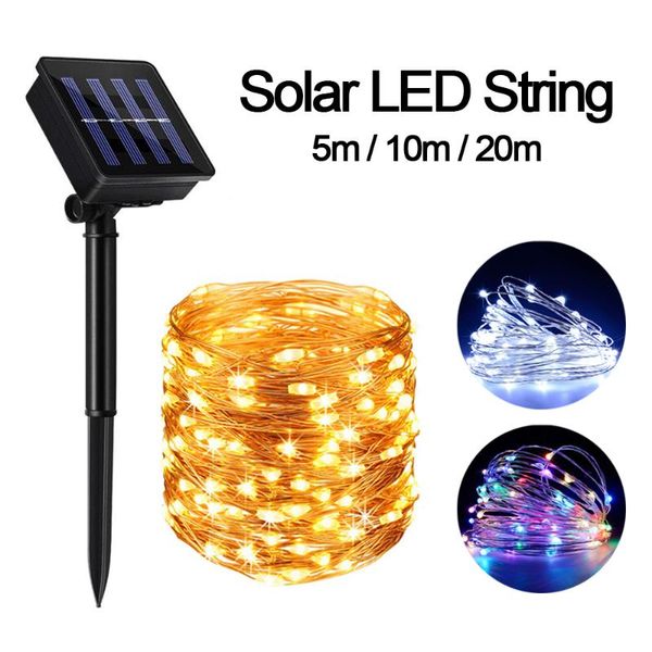 

strings solar led string lights for christmas party garland lighting valentine's day festival outdoor courtyard decoration dimmable