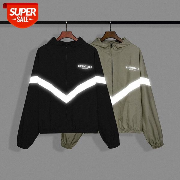 

fg eentia double line 3m reflective all-match loose casual men's and women's jacket windbreaker #955t, Black;brown