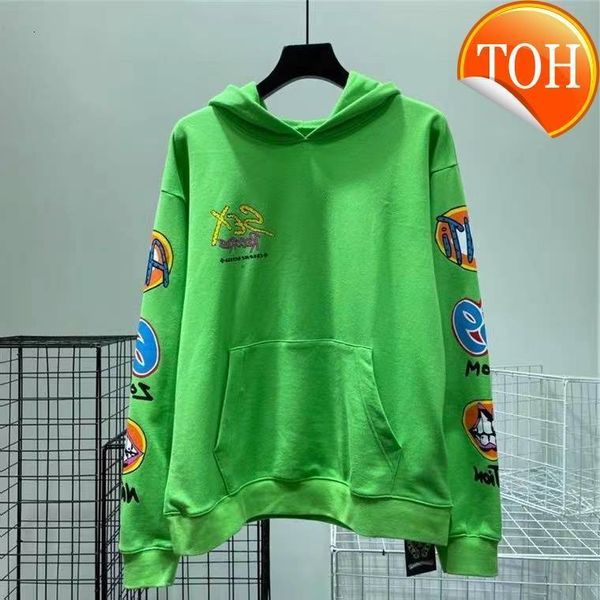 

ch new 2021 crow boy green graffiti limited sweater for men and women, Black