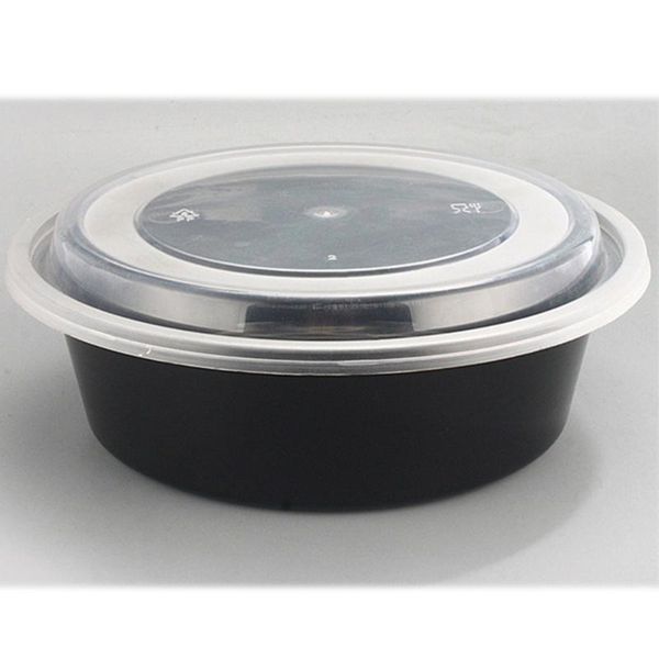 

dinnerware sets 10pcs 720ml disposable bowl take out containers storage box with lids - round