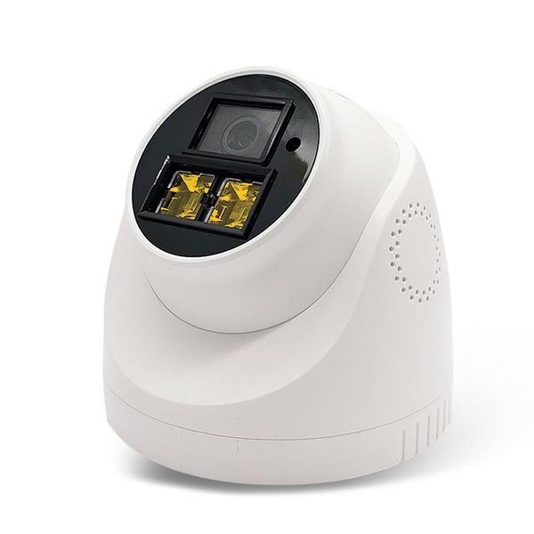 

cameras 3mp dc12v/48v poe h.265 xm hisilicon 2lamp dual light source full color monitor intercom speaker indoor dome cctv ip camera