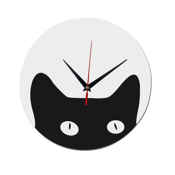 

wall clocks sale quartz acrylic mirror watch modern cat horloge digital clock home decor living room stickers single face