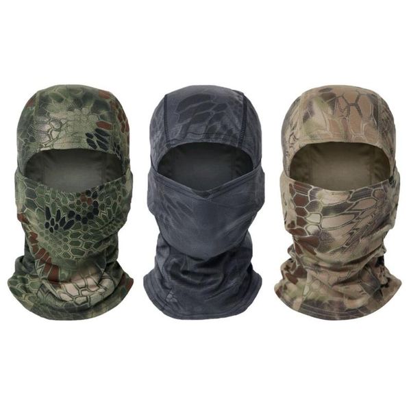 

cycling caps & masks motorcycle face mask camouflage full cover hat quick-drying fabric neck for outdoor hunting fishing equipment, Black