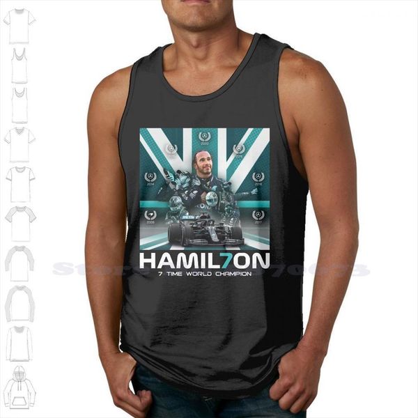 

lewi hammilton custom funny tank sleeveless vest lewis hamilton world champion legend, White;black