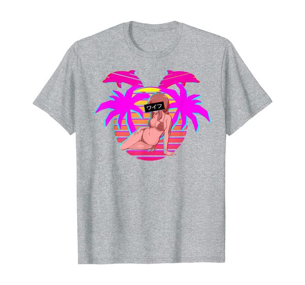 

Beach Babe Lewd Vaporwave Anime T-shirt For Otaku, Mainly pictures