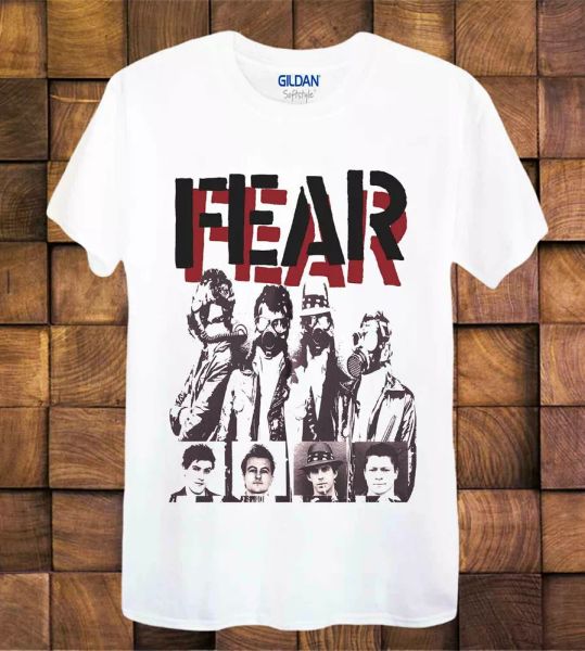 

fear t shirt music rock punk band ladies /tee 283, White;black