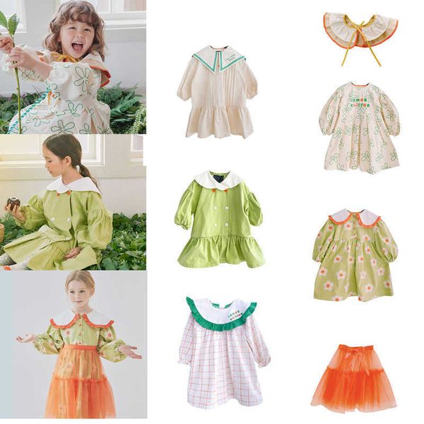 Bebek Kız Elbise 2021 İlkbahar Yaz RJ Marka Sevimli Karikatür Çocuklar Kız Nedensel Elbise Moda Kore Yürüyor Kız Prenses Elbiseler Q0716