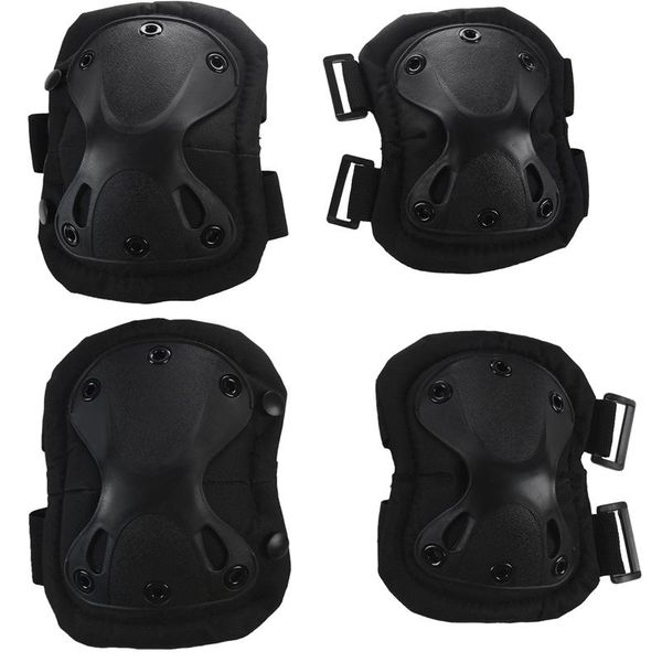 

elbow & knee pads 4pcs and protector set protective pad, Black;gray