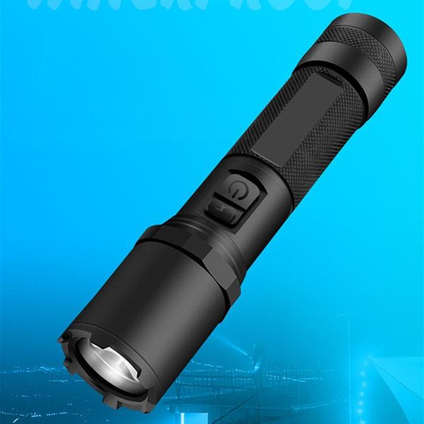 

waterproof 18650 retractable hidden usb charging port t6 flashlights torches