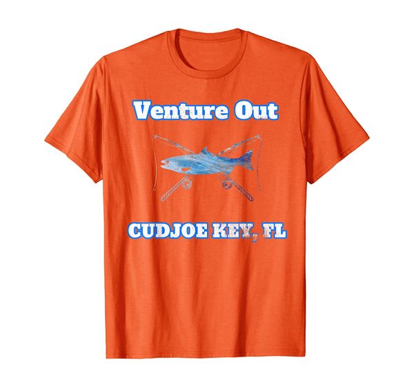 

florida keys venture out cudjoe key fishing souvenir shirt, White;black