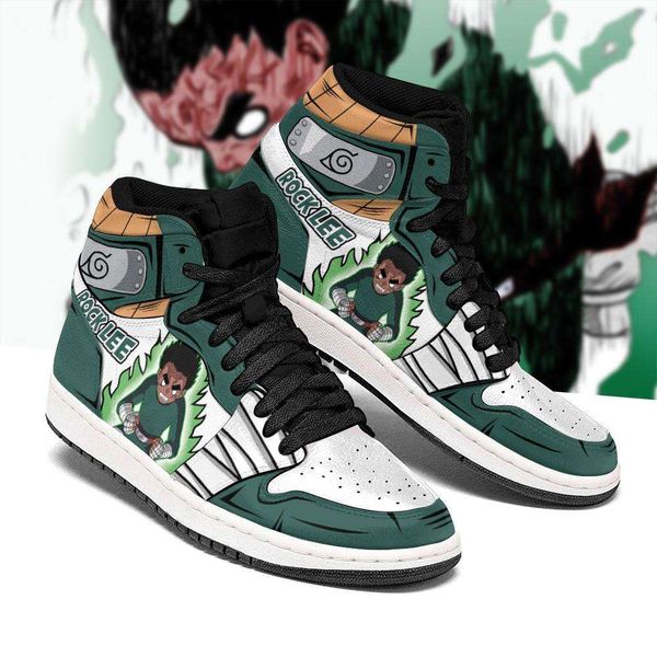 

customization rock lee shoes power costume boots anime sneakers