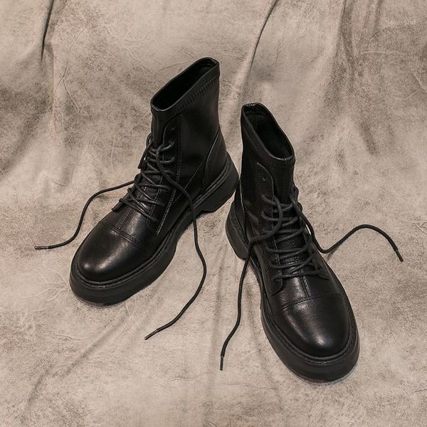 

boots women british style high short lace up black ankle for1