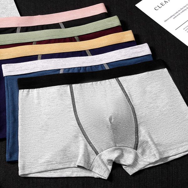 

pure cotton men's underwear, oversized fat man's boxers, breathable 3d traceless youth red boxers, Black;white