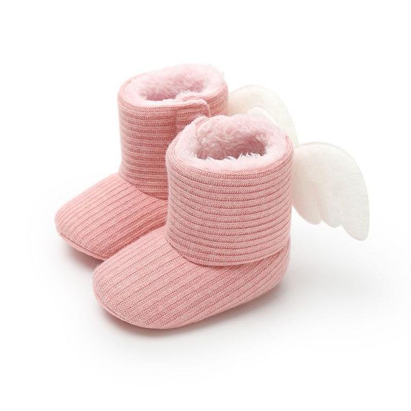 

first walkers born baby girls winter shoes fashion angel wings snow boots