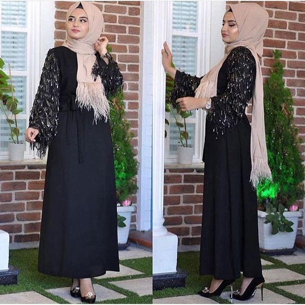 

Sequin Abaya Dubai Muslim Hijab Dress Abayas For Women Kaftan Caftan Islam Clothing Turkish Dresses Robe Femme De Moda MusulmanaPlus size cl