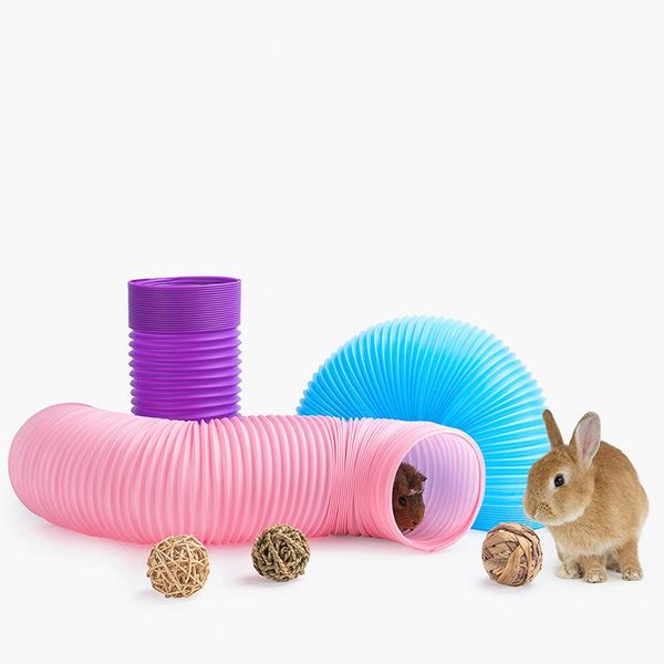 

small animal supplies pet retractable color channel guinea pig tunnel plastic toy hamster pipe unique gifts
