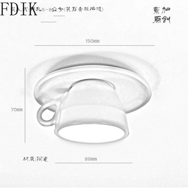 

creative nordic coffee cup ceiling light modern ceramic lamp for bedroom kitchen bar vintage loft decor lighting lights