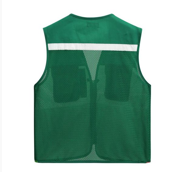 

wh w001# mesh multi-pocket reflective vest964944876556, Black