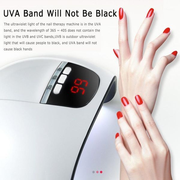 

led uv gel nail lamp dual light dryer polish glue therapy machine dryer1