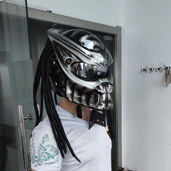 

motorcycle helmets helmet flexible strip lighting full face dot casco moto depredador colorful lens