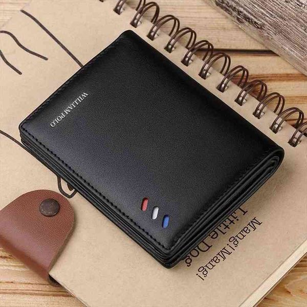 

genuine leather men wallets wallet male purse short money clip purses, Red;black
