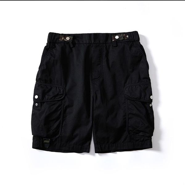 

brand clothing men's summer pure cotton casual beach shorts/male loose cargo jogger shorts plus size, White;black
