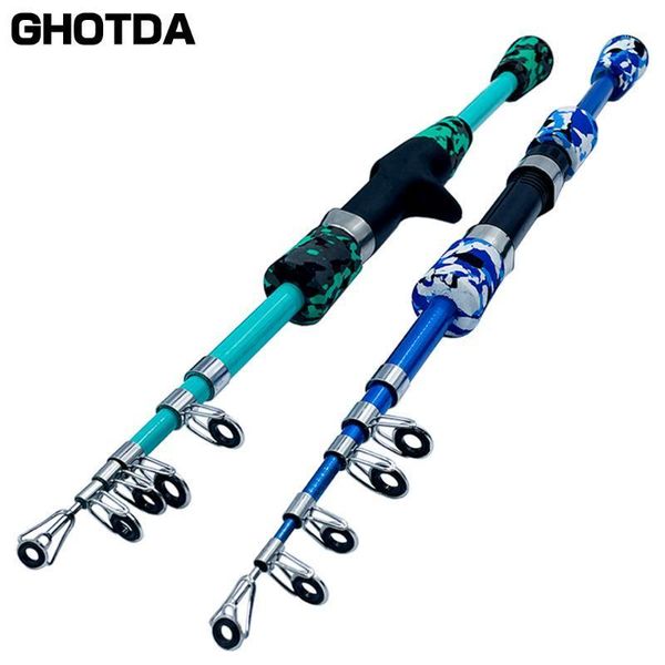 

boat fishing rods spinning casting hand bait pole portable carbon fiber 1.3/1.5/1.8m ultralight carp feeder camouflage rod