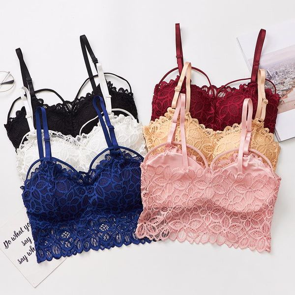 

bras fairy lace adjustable shoulder straps beautiful back wrap-around seamless bra sportbra lingerie brallete, Red;black
