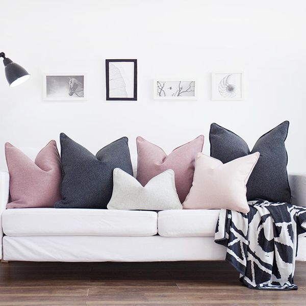 

cushion/decorative pillow cushion cover cotton square case modern simple throw housse de coussin sofa chair decor